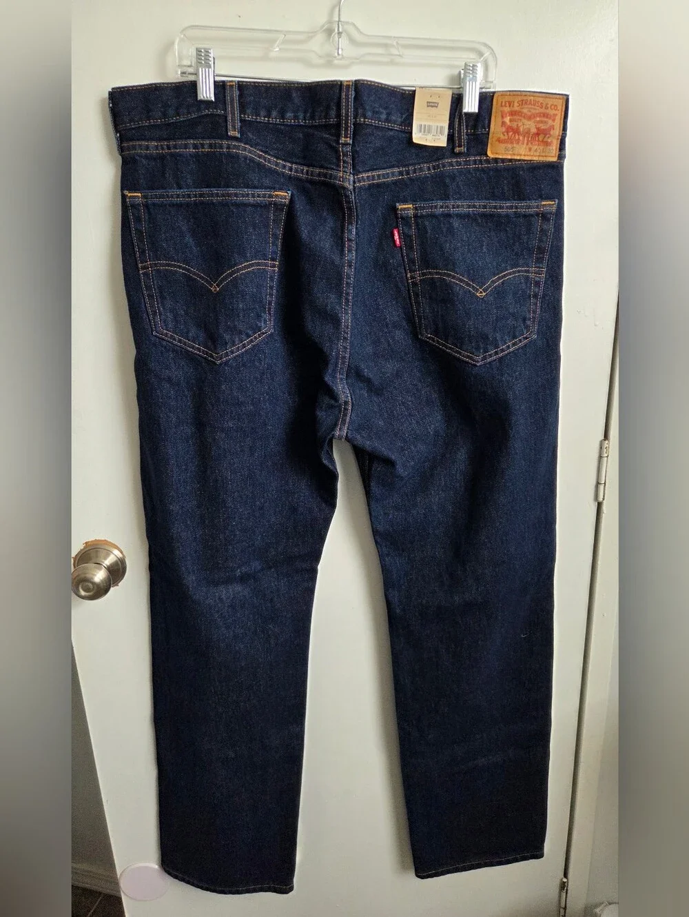 LEVI'S Men's 505 Relaxed Fit Straight Leg Denim Jeans Dark Wash Size 40x32 NEW